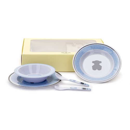 Vaisselle de b&eacute;b&eacute; Feeding bleu ciel