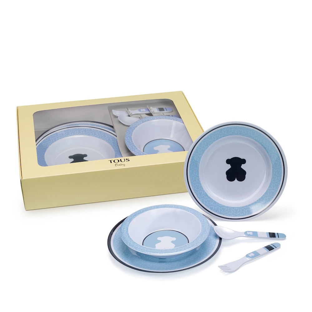 Vajilla de beb&eacute; Feeding Azul Celeste