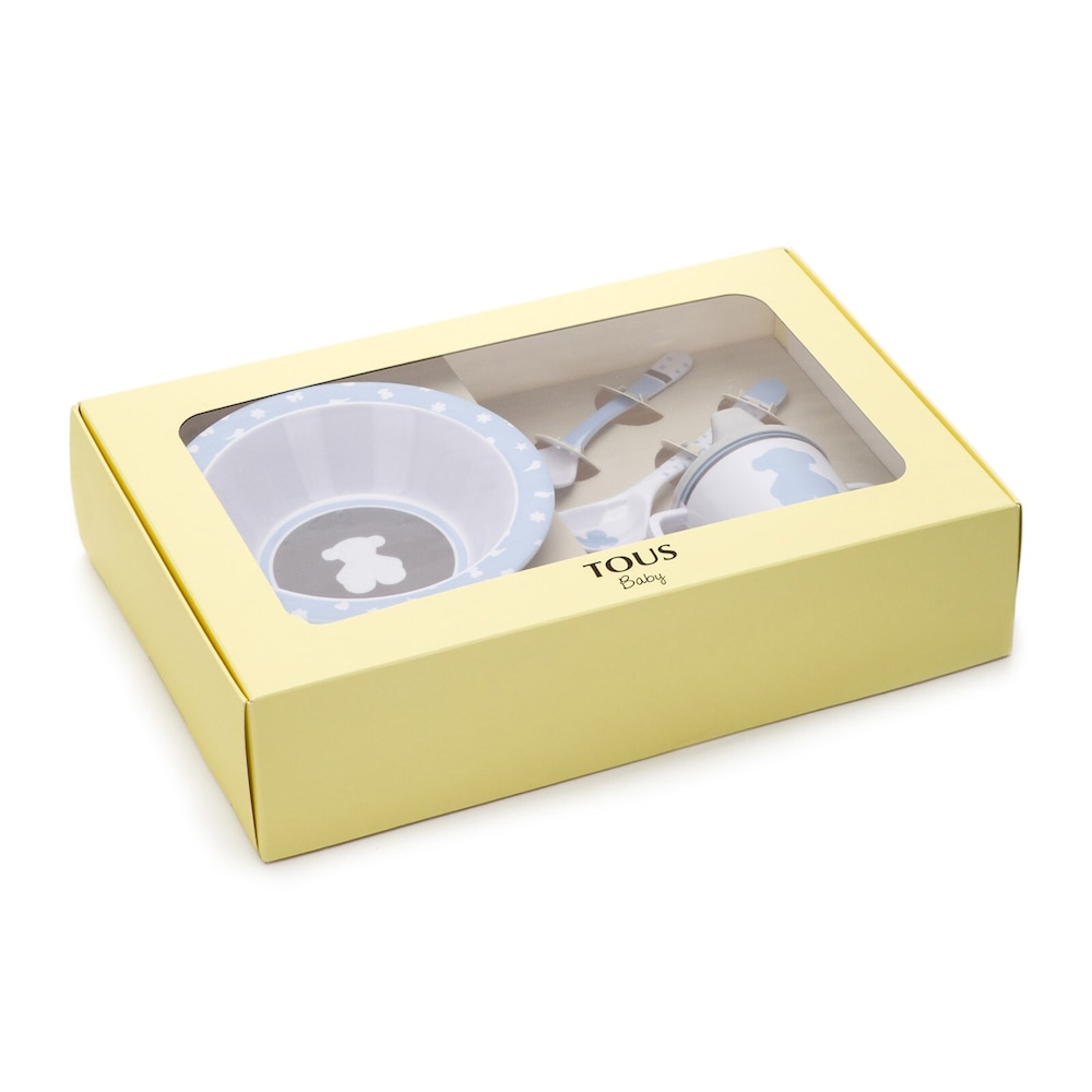 Bear baby crockery set in sky blue