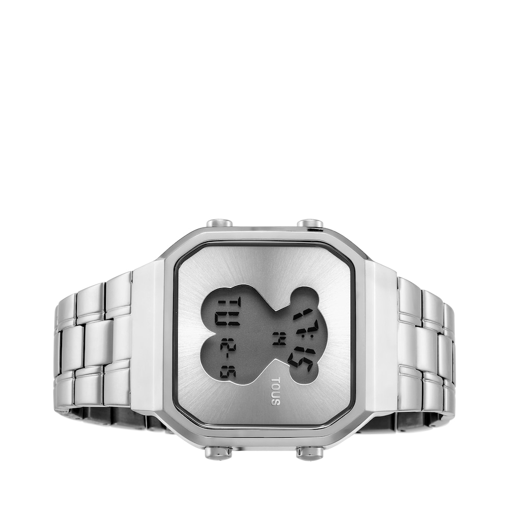 Reloj digital D-Bear SQ de acero Reloj digital D-Bear SQ de acero