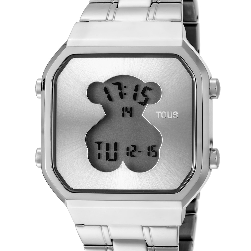 Reloj digital D-Bear SQ de acero Reloj digital D-Bear SQ de acero