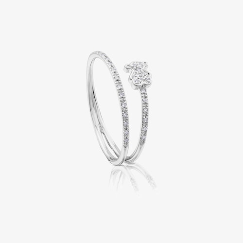 Ring Brillant aus Wei&szlig;gold mit Diamanten