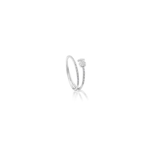 Anillo de oro blanco con diamantes motivo oso TOUS Brillants