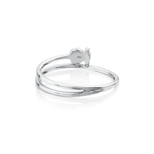 Anillo de oro blanco con diamantes motivo oso TOUS Brillants