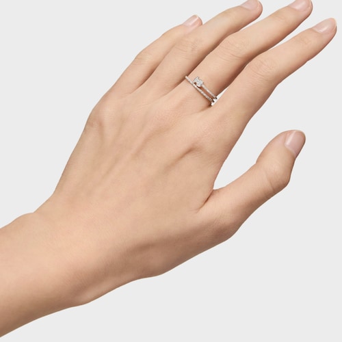 Anillo de oro blanco con diamantes motivo oso TOUS Brillants