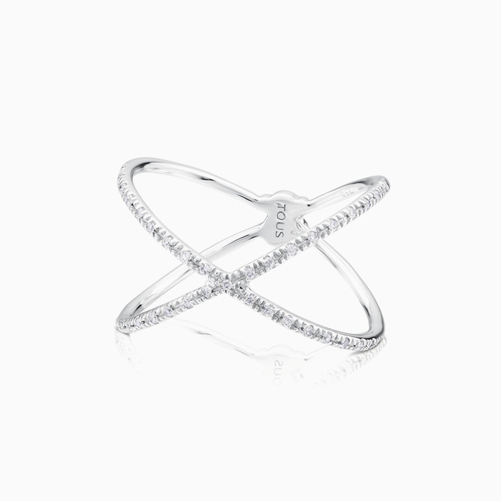 Diamonds - Pierścionek Tous z białego złota z diamentami