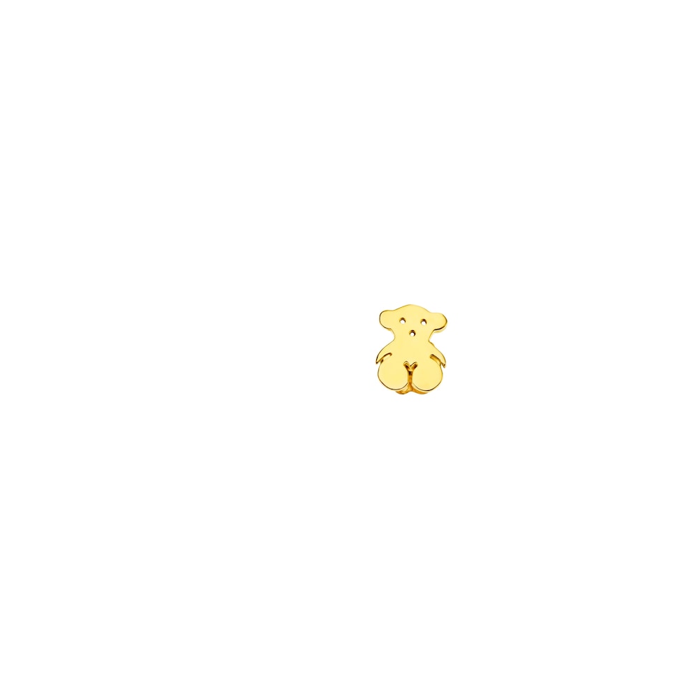 Gold TOUS Bear Earrings Bear motif image number 0