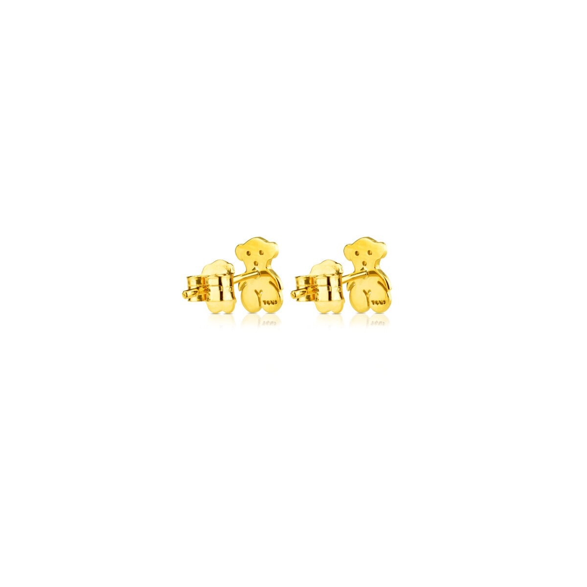 Gold TOUS Bear Earrings Bear motif