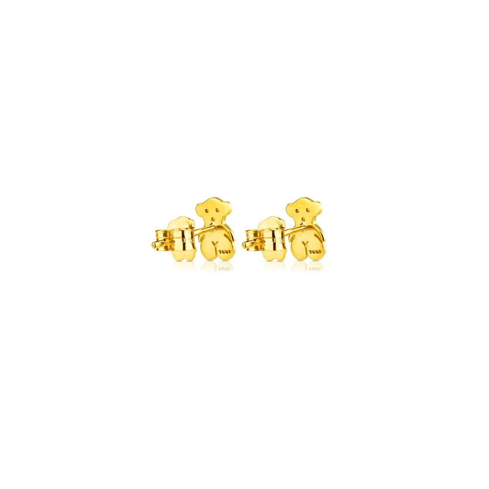 Gold TOUS Bear Earrings Bear motif image number 2