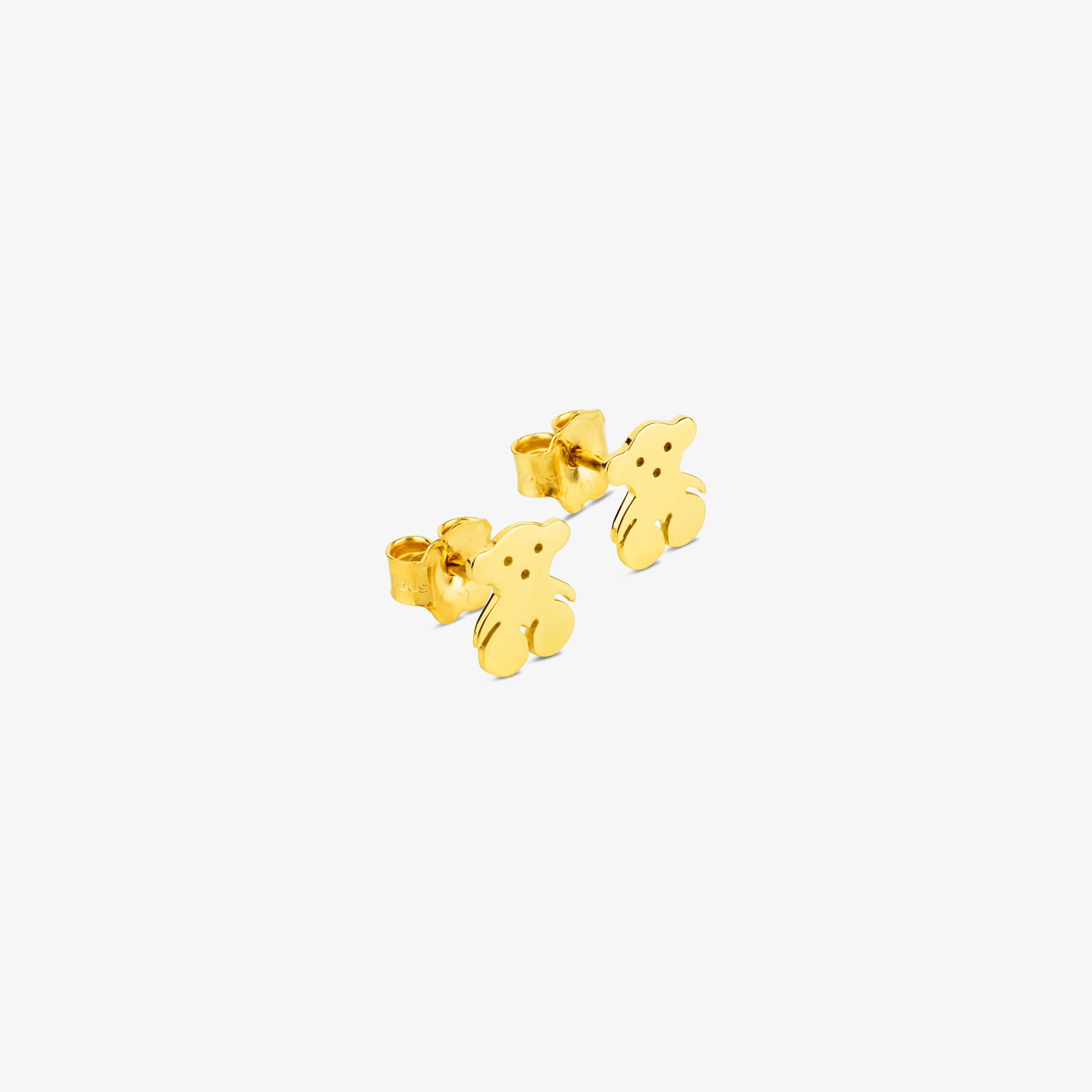 18K solid gold TOUS Bear Earrings Bear motif