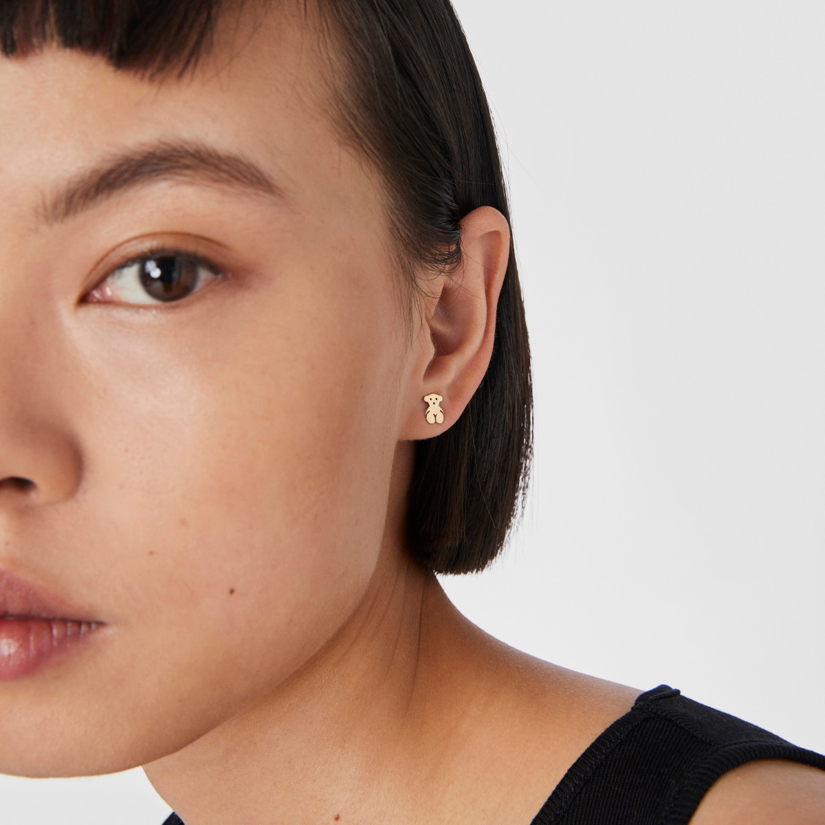 Gold TOUS Bear Earrings Bear motif