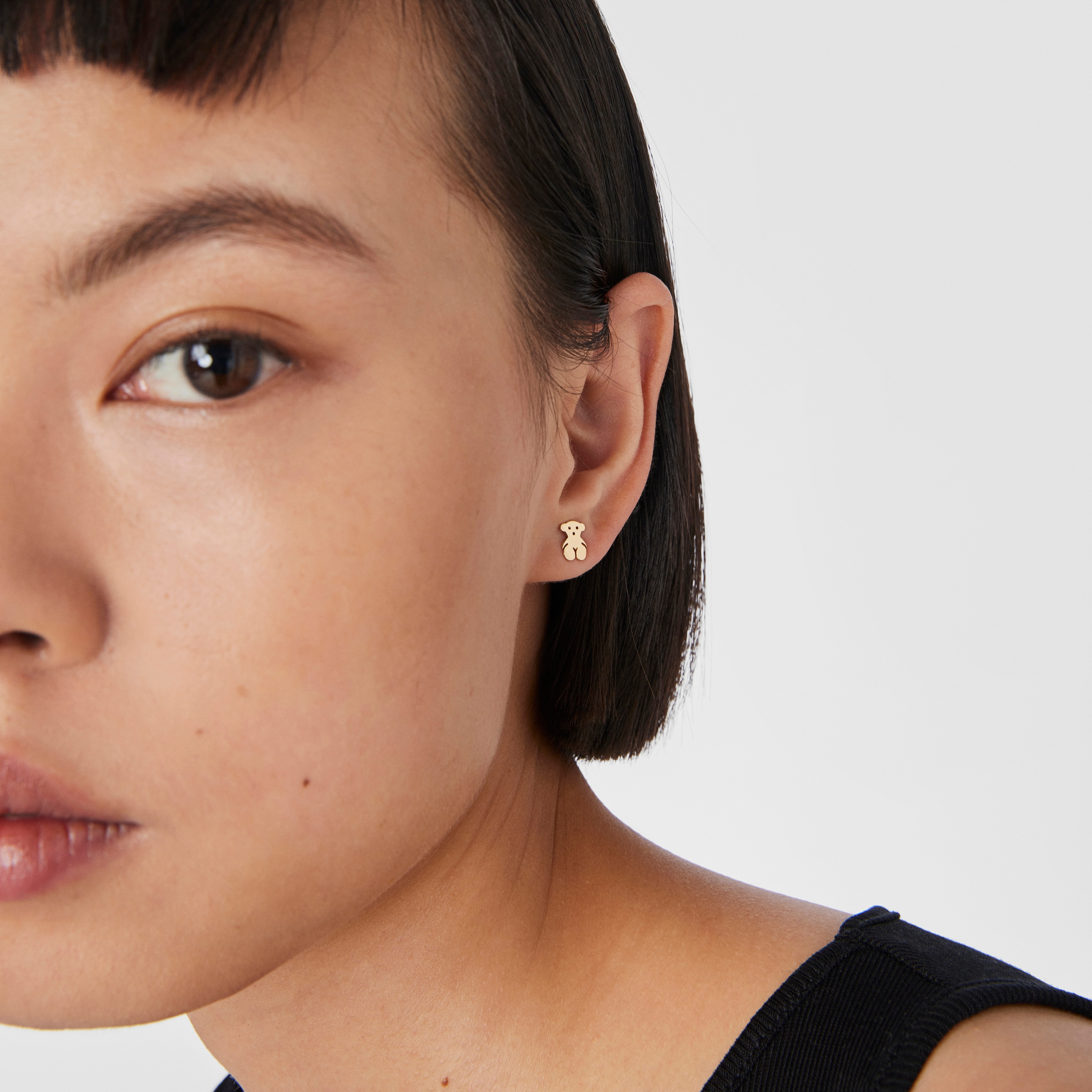 Gold TOUS Bear Earrings Bear motif