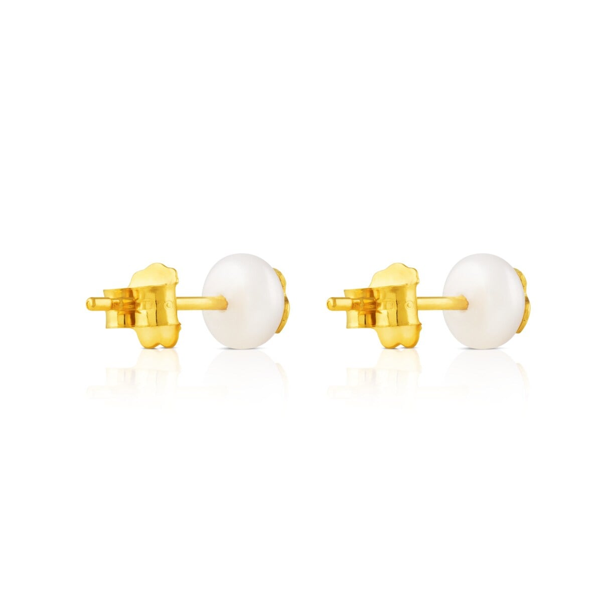 Pendientes en oro y perla cultivada Bear