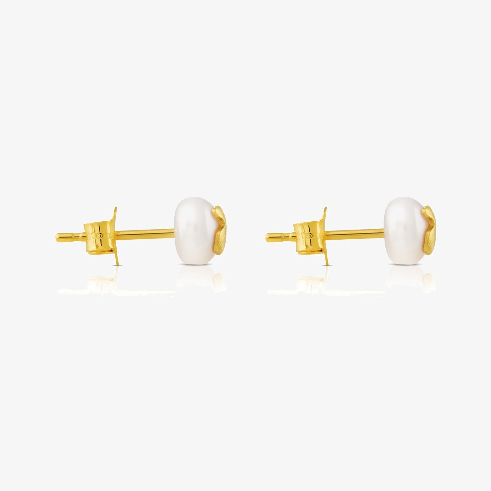 18K solid gold TOUS Bear Earrings with Pearls