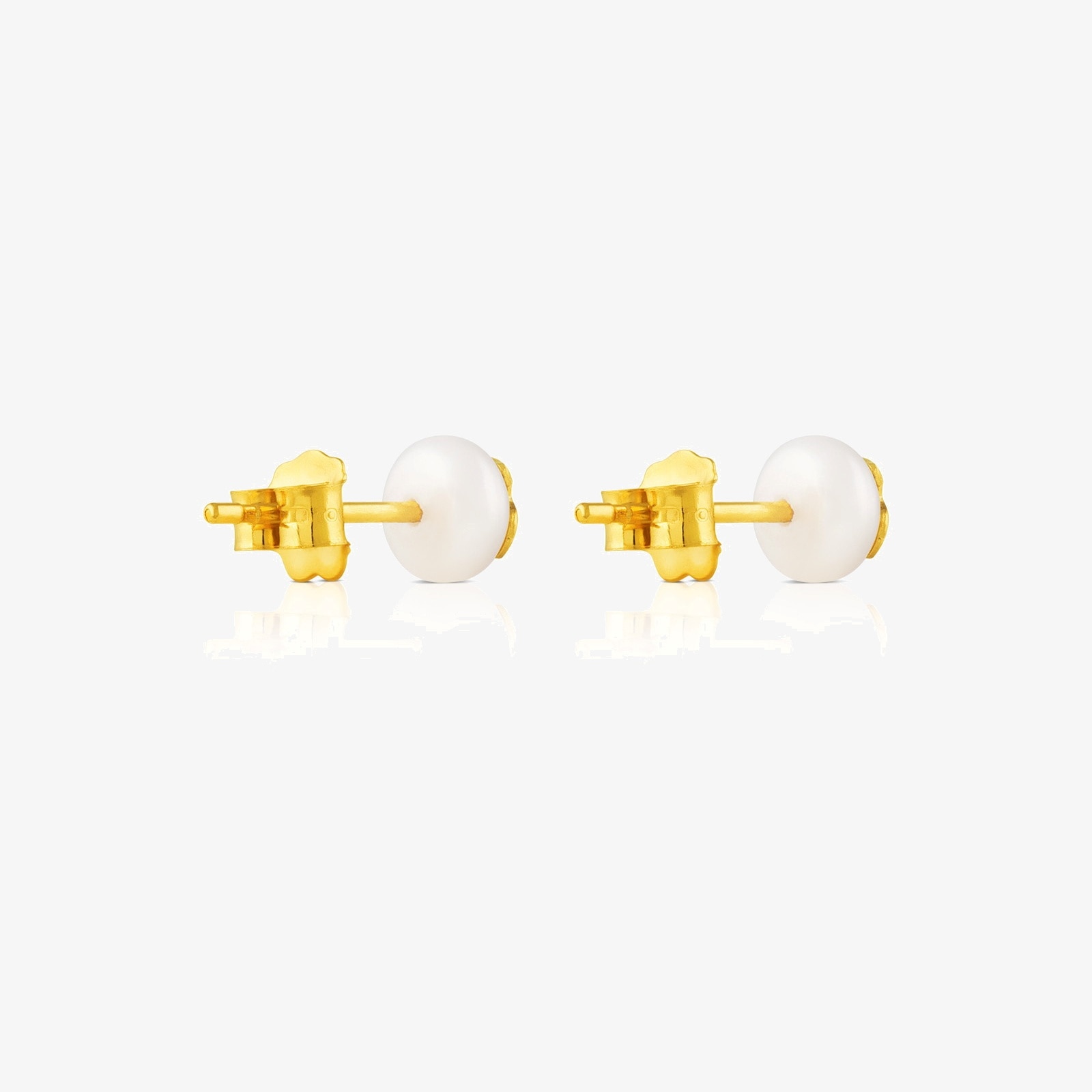 18K solid gold TOUS Bear Earrings with Pearls