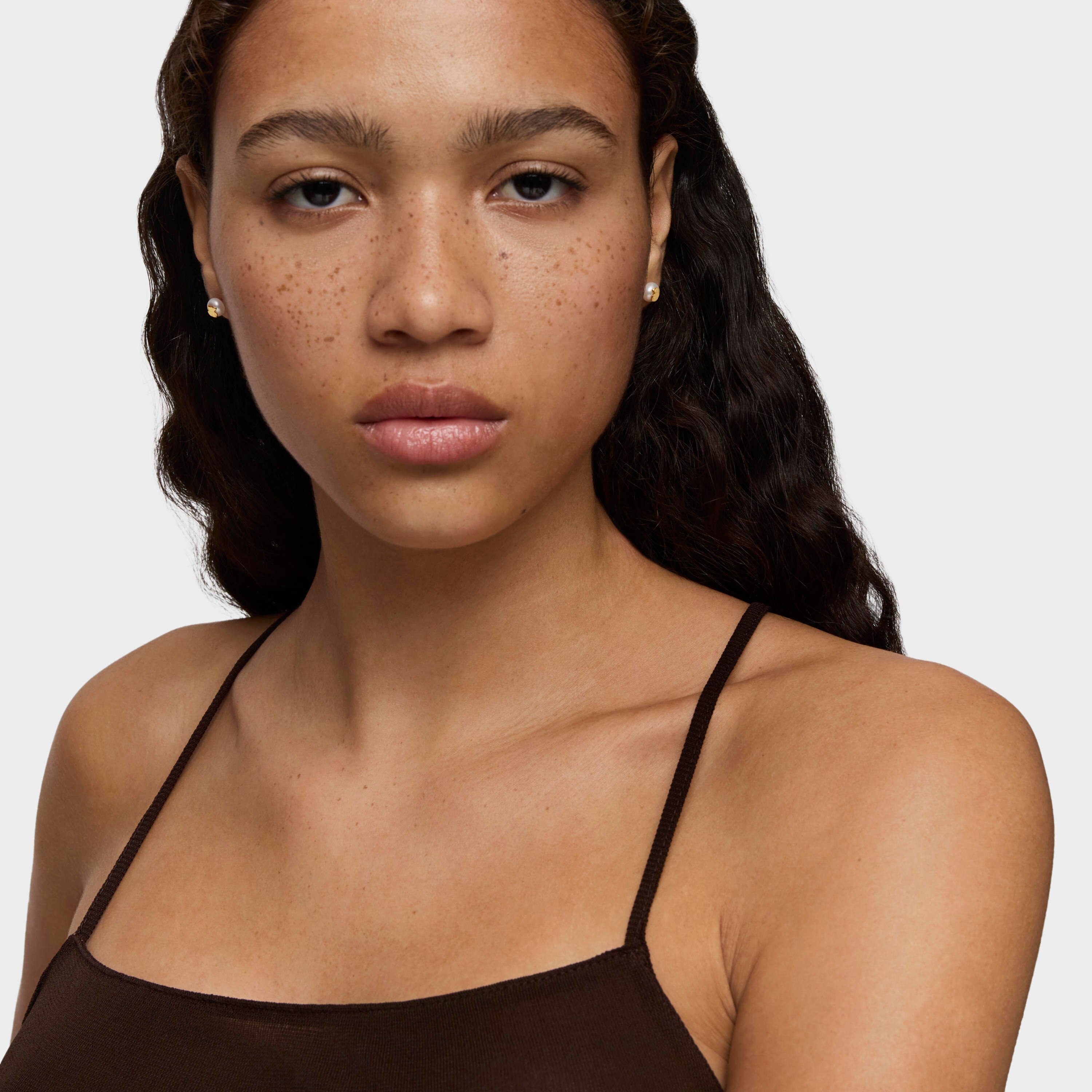 Gold TOUS Bear Earrings with Pearls