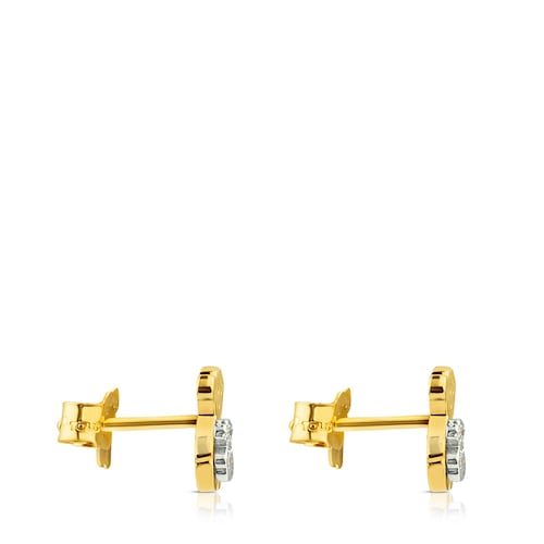 Gold Sweet Dolls Earrings with Diamonds
