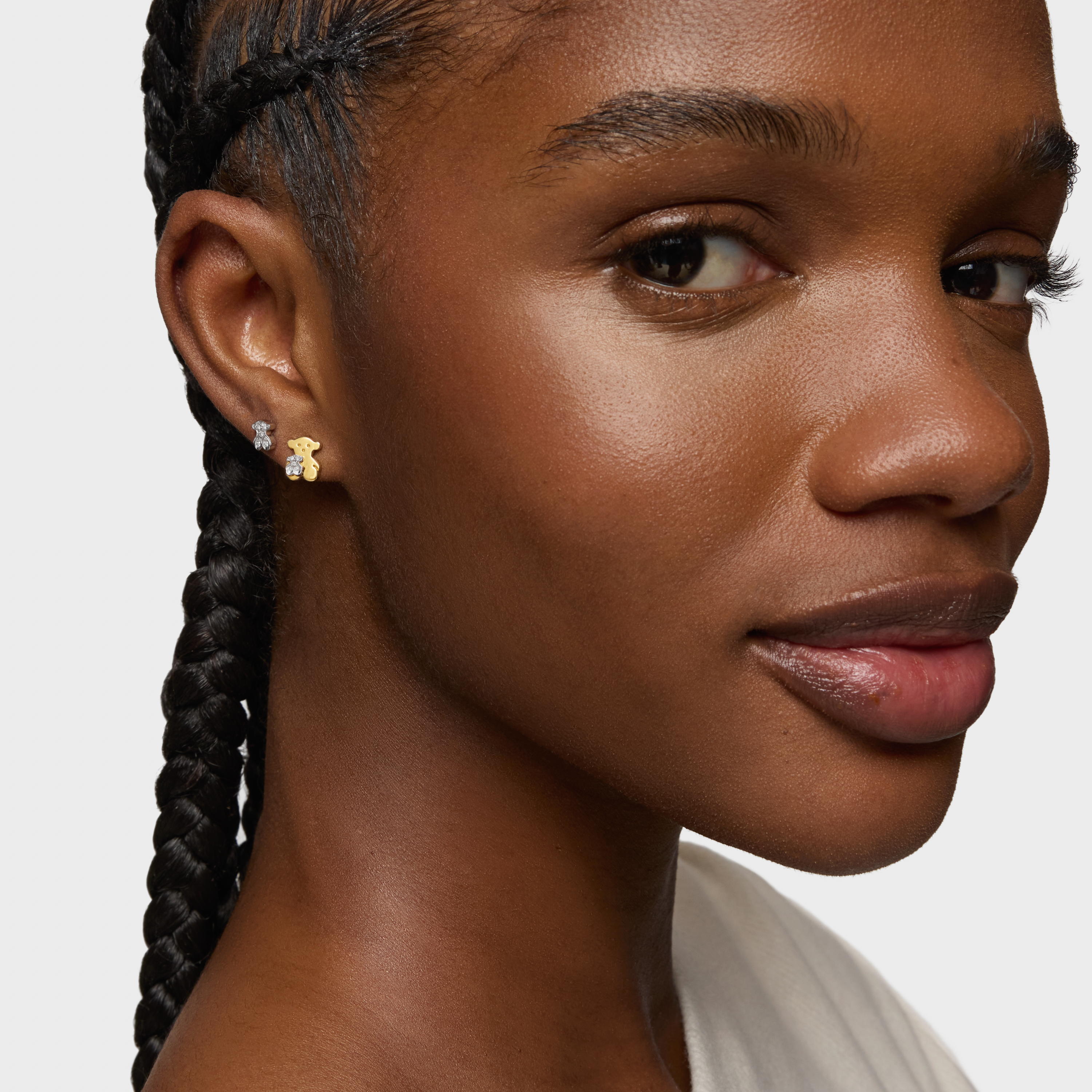 18K solid gold Sweet Dolls Earrings with Diamonds