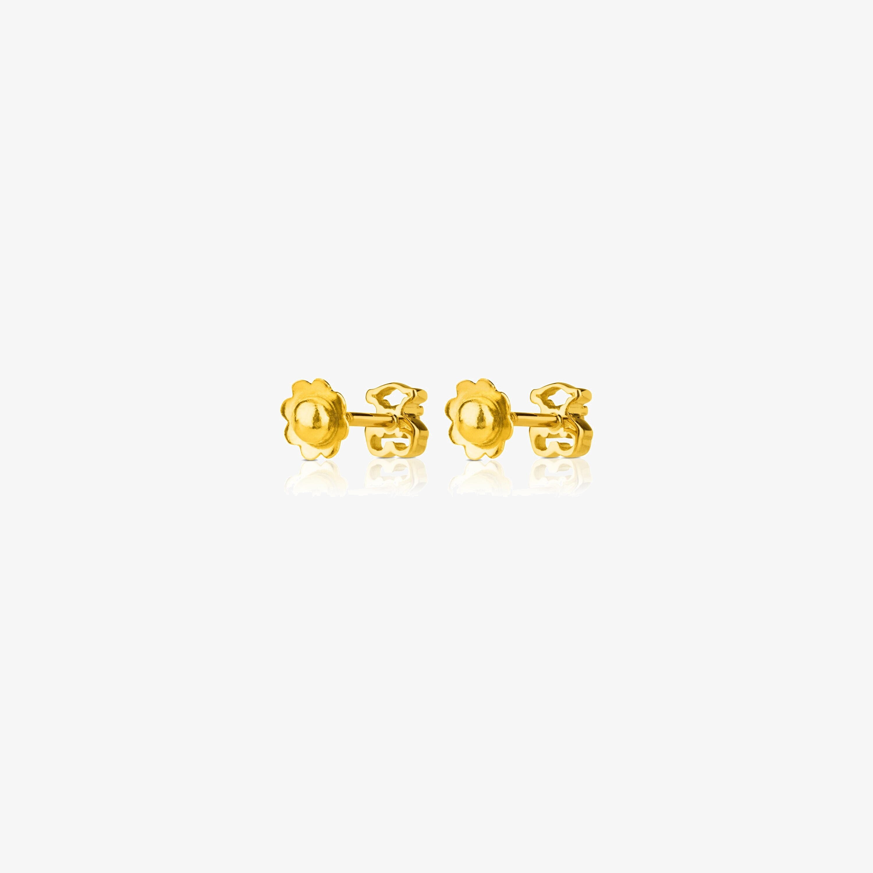 18K solid gold Baby TOUS Earrings with Diamonds