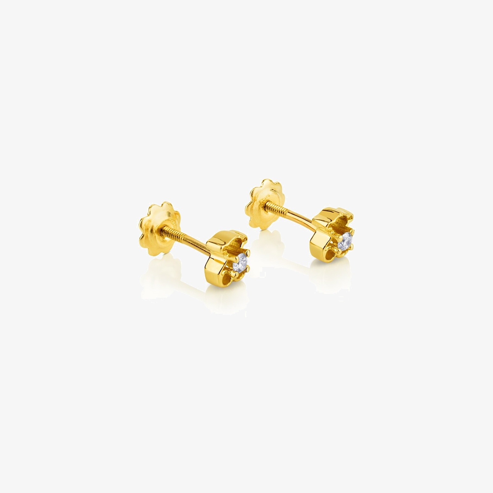 18K solid gold Baby TOUS Earrings with Diamonds