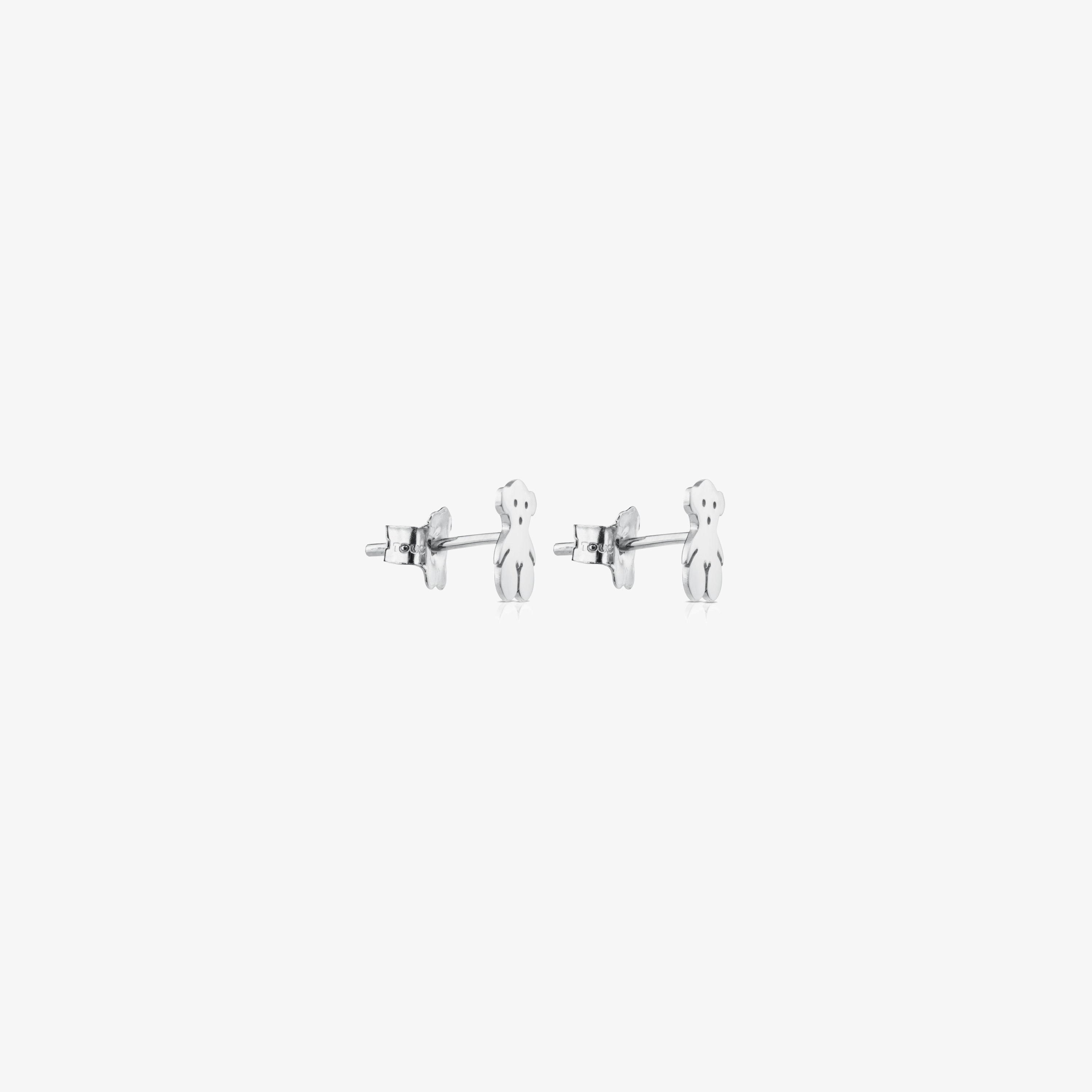 Silver TOUS Bear Earrings Bear motif