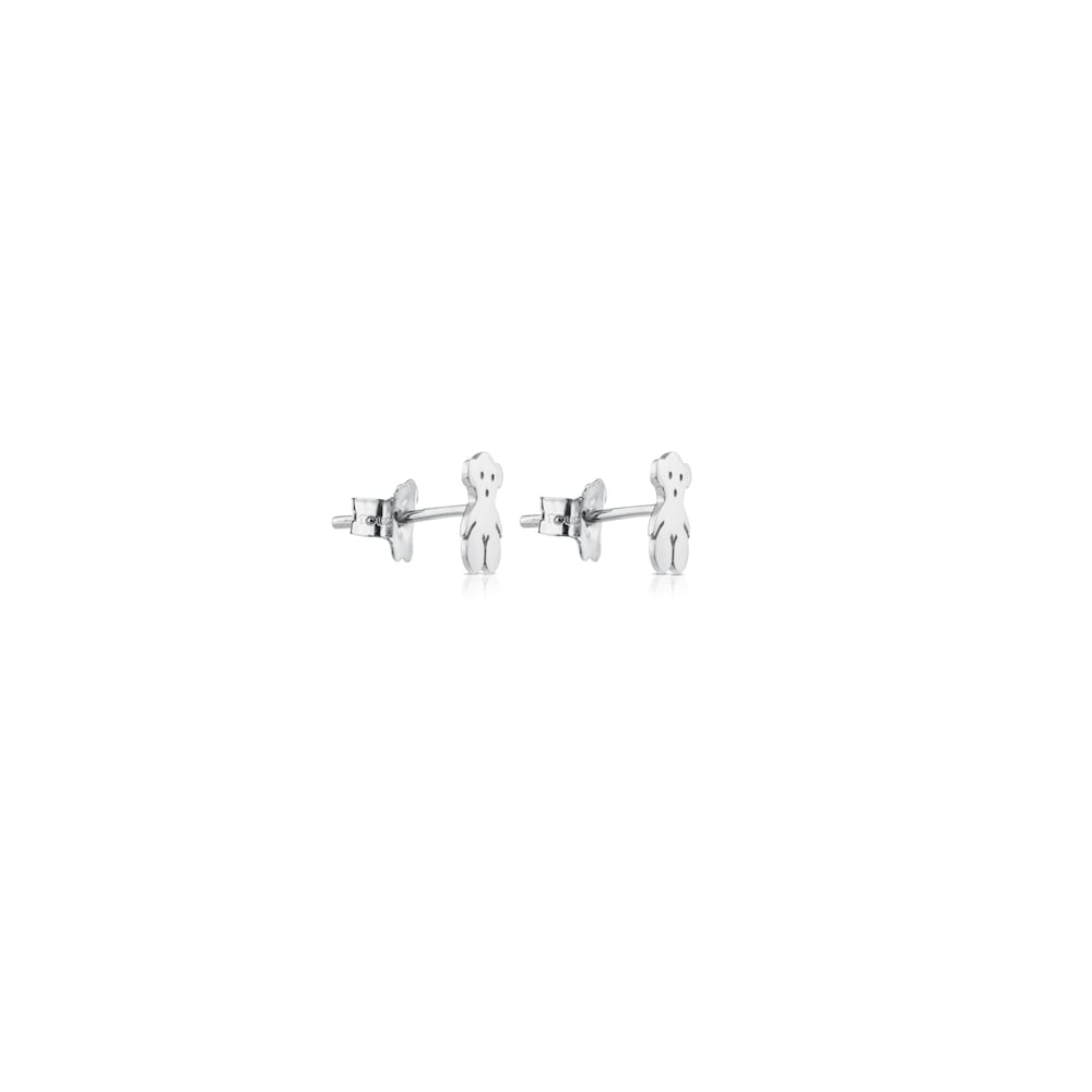 Silver TOUS Bear Earrings Bear motif image number 1