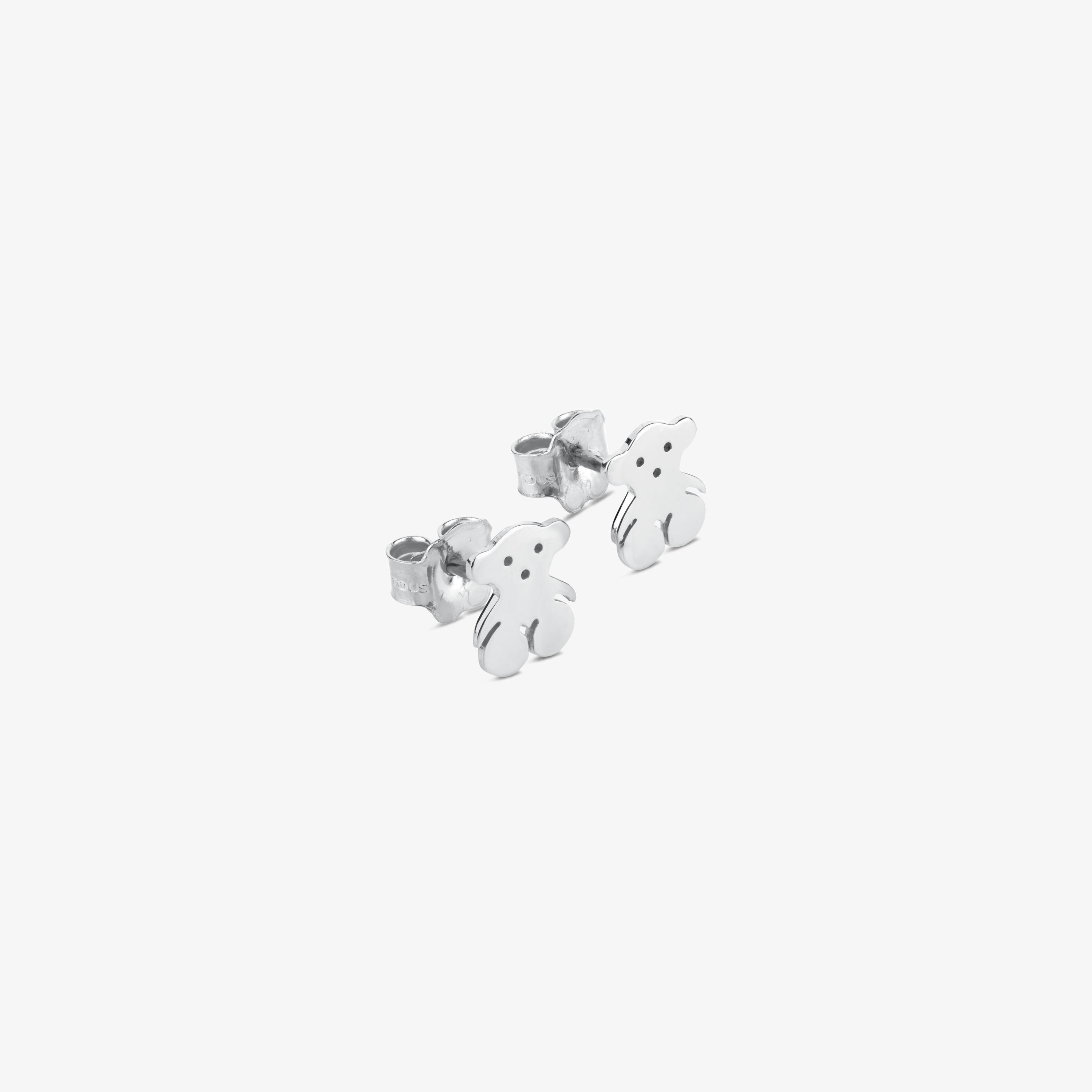 Silver TOUS Bear Earrings Bear motif