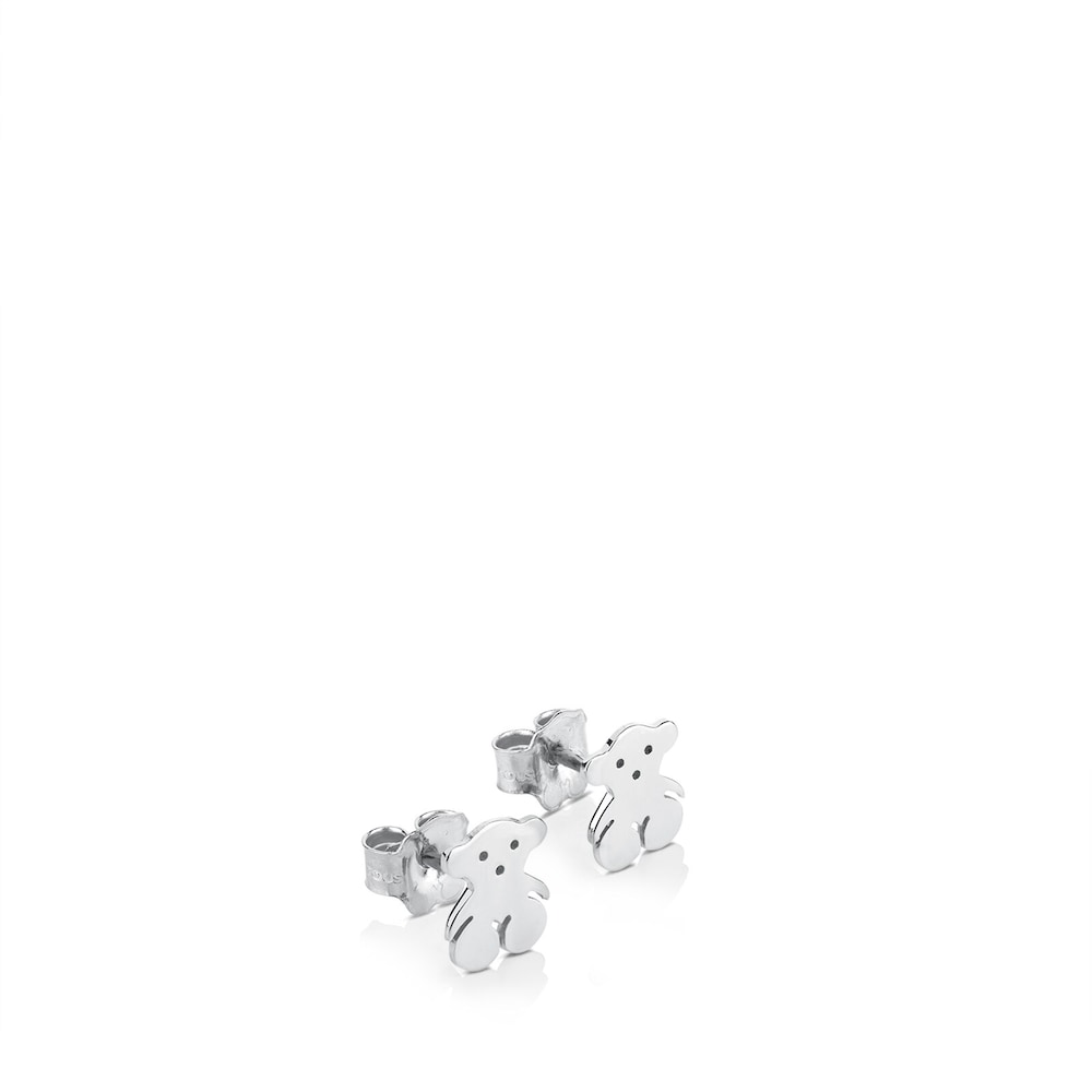 Silver TOUS Bear Earrings Bear motif image number 3