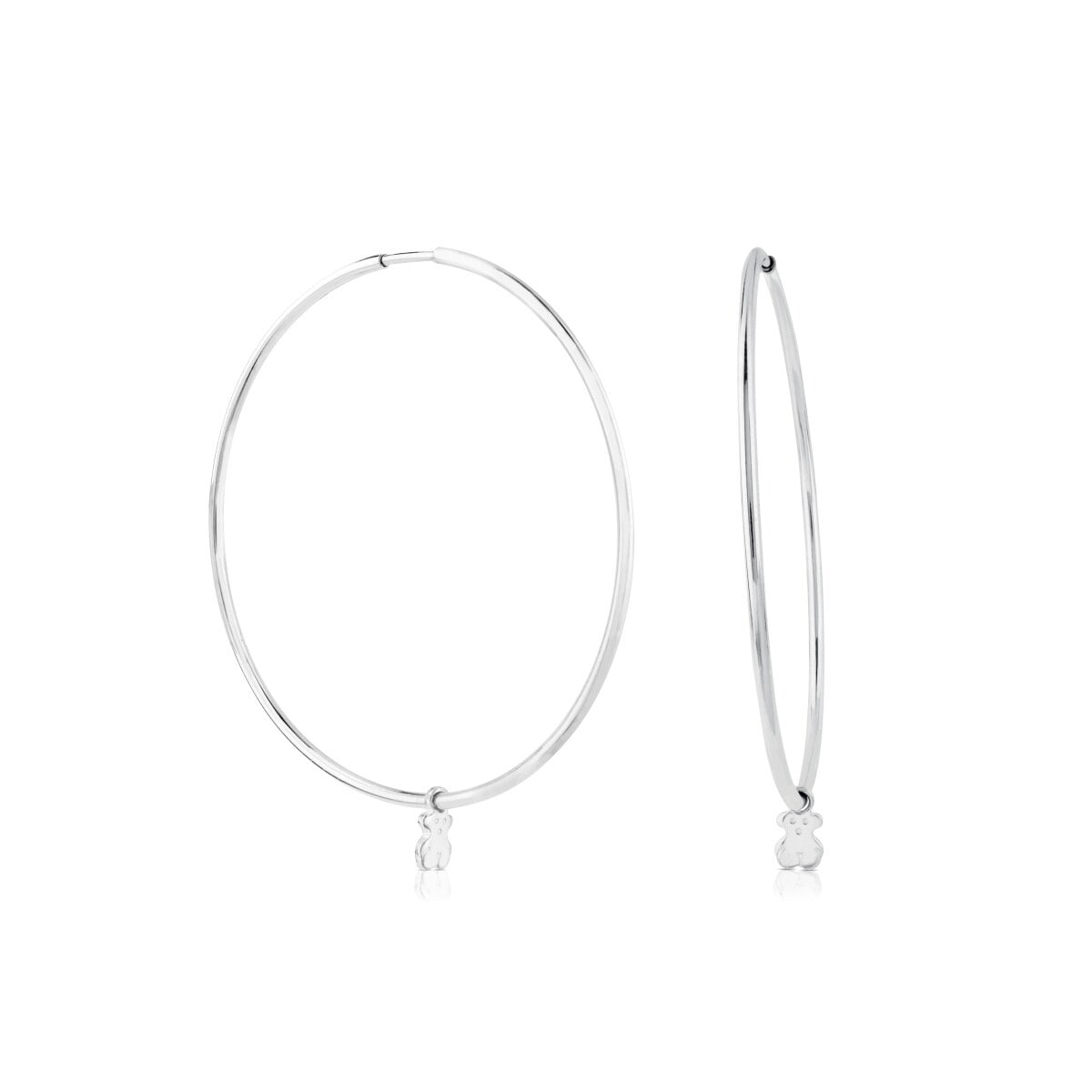 Pendientes aro de plata 4cm TOUS Bear