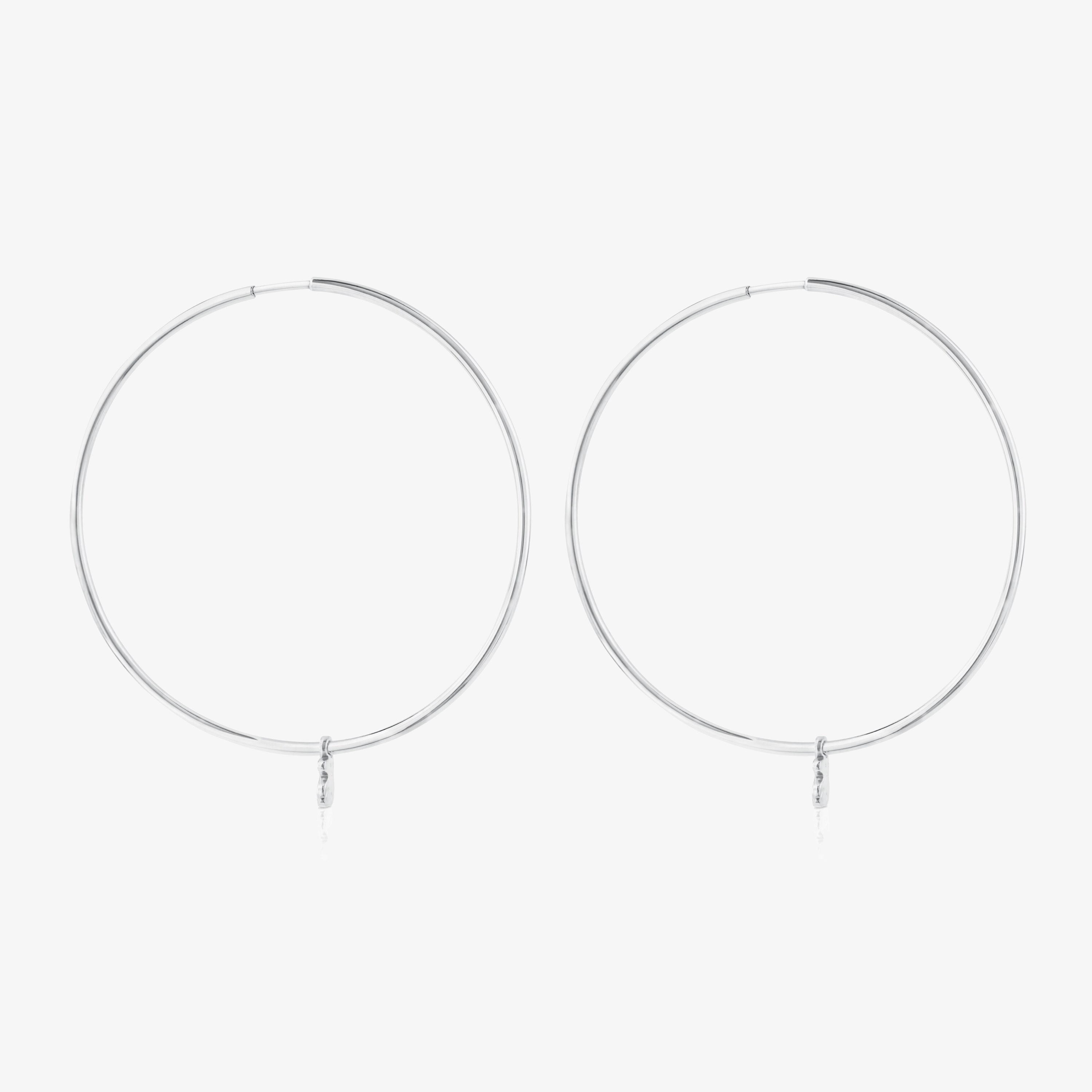 Silver TOUS Bear hoop Earrings
