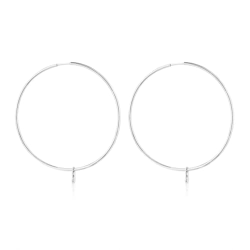 Silver TOUS Bear hoop Earrings