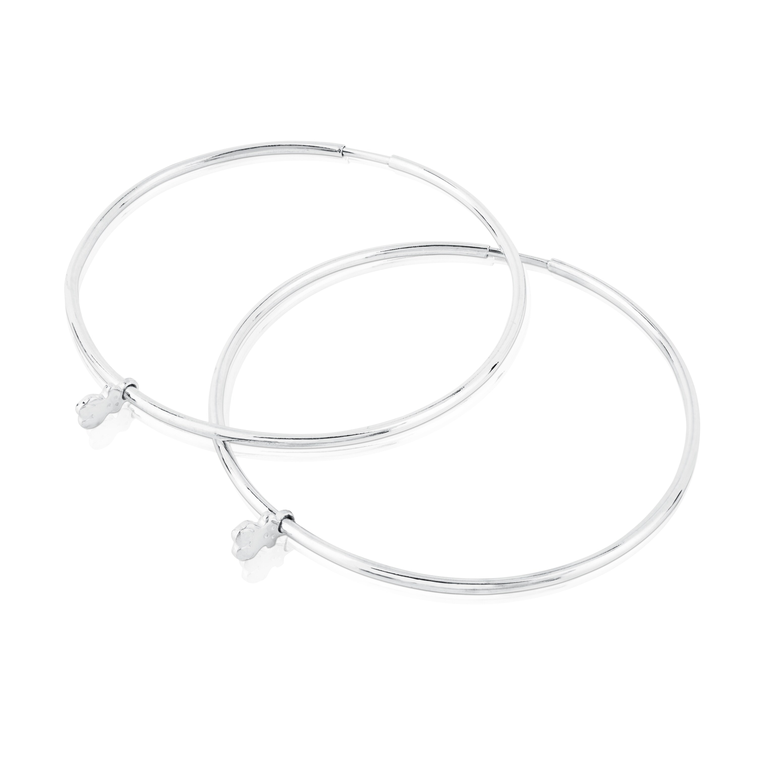Pendientes aro de plata 4cm TOUS Bear