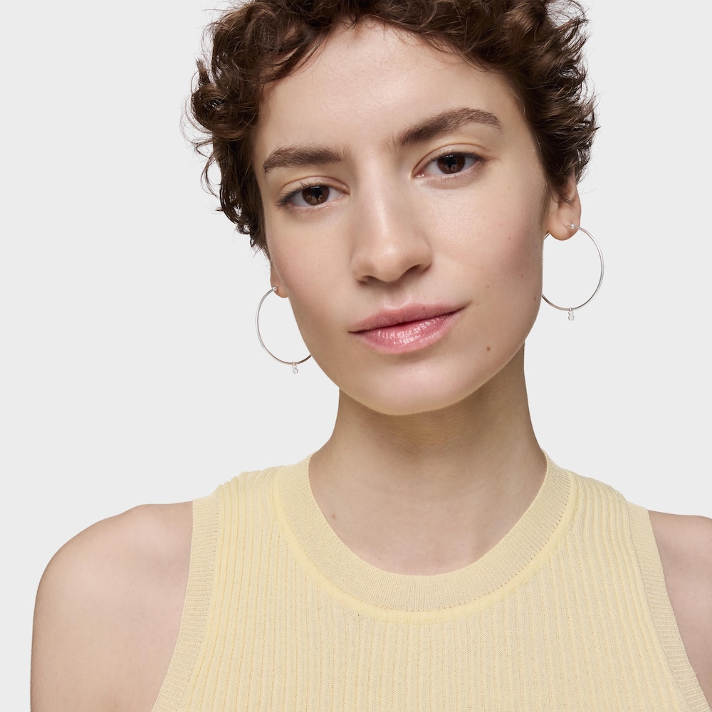 Silver TOUS Bear hoop Earrings