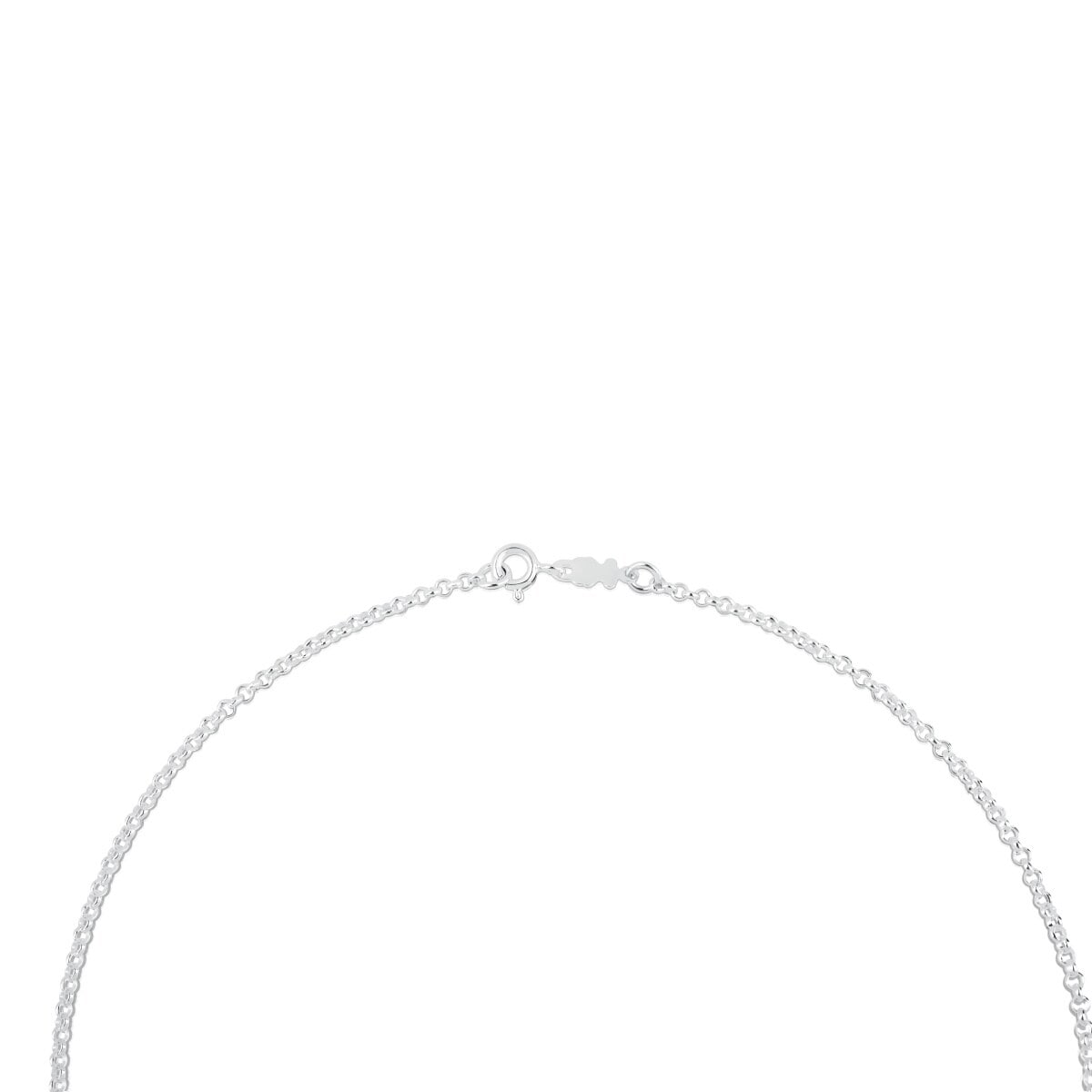 Gargantilla de plata con anillas redondas, 40 cm Chain
