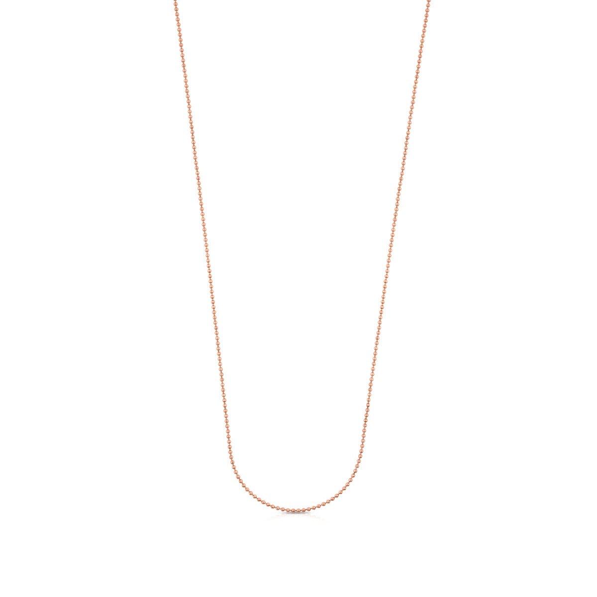 Tous - Gargantilla Con Baño De Oro Rosa 18 Kt Sobre Plata Y Bolas, 65 Cm Chain - Rosa