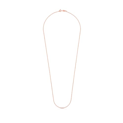 Gargantilla con baño de oro rosa 18 kt sobre plata y bolas, 65 cm Chain