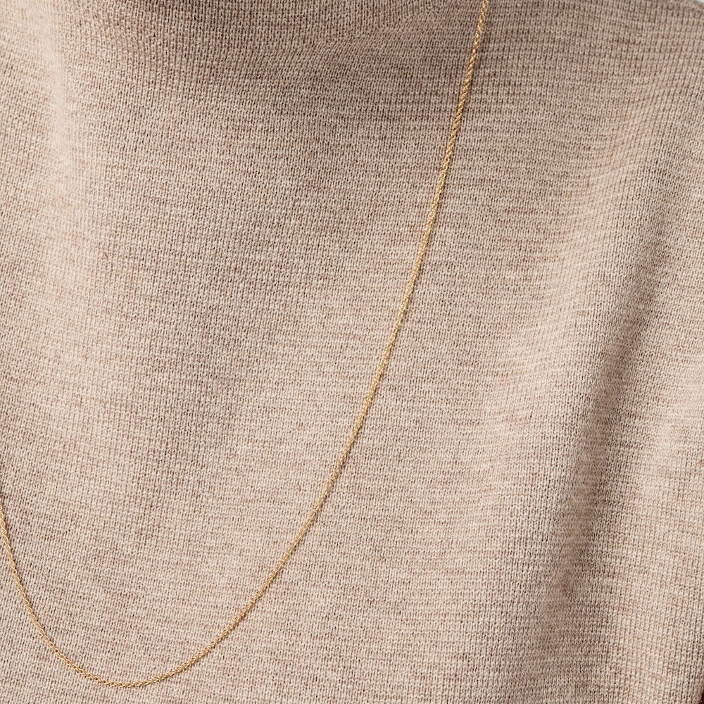 Gargantilla larga con baño de oro 18 kt sobre plata con anillas, 70 cm Chain image number 4
