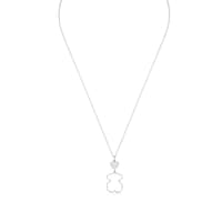 Silver TOUS New Silueta Necklace Bear motif