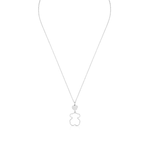 Silver TOUS New Silueta Necklace Bear motif
