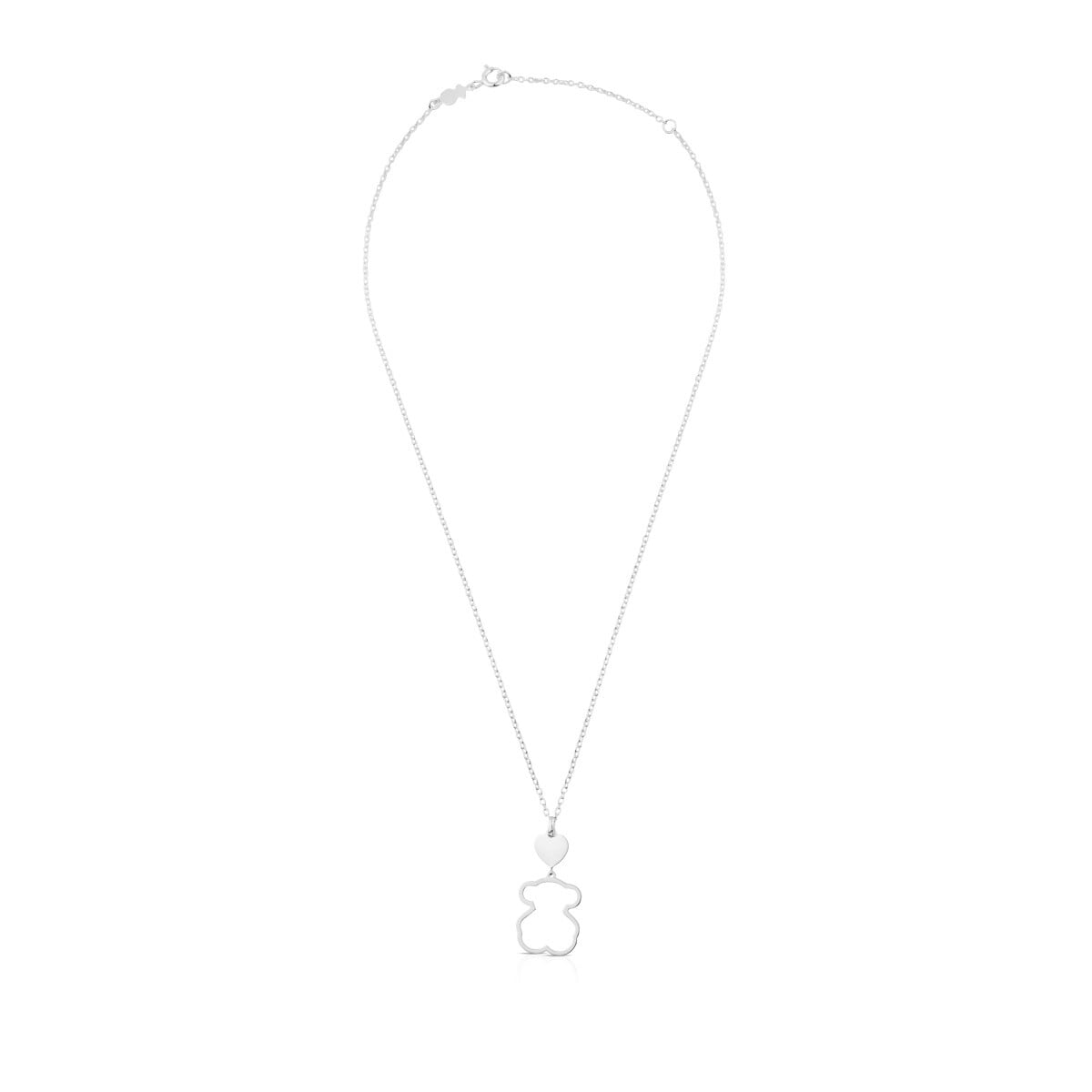 Silver TOUS New Silueta Necklace Bear motif