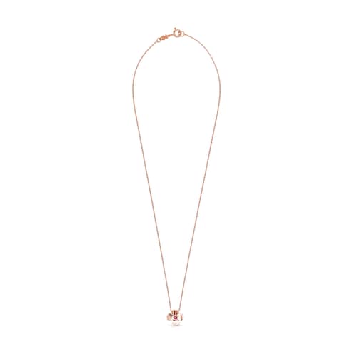 ATELIER Collana fiore in oro rosa con rodolite