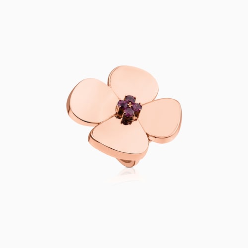 ATELIER Flor Ring in rose Gold with Rhodolites