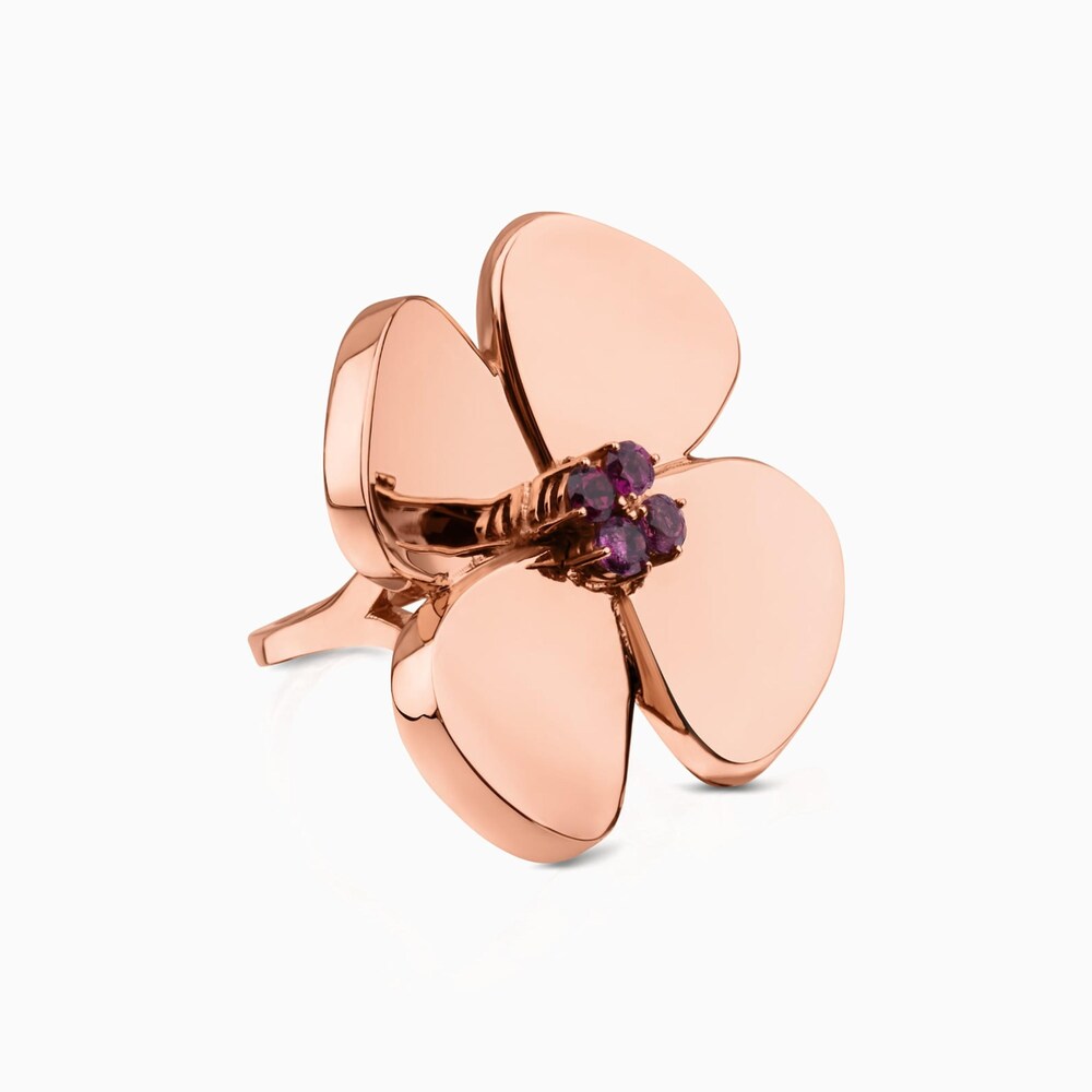 ATELIER Flor Ring in rose Gold with Rhodolites