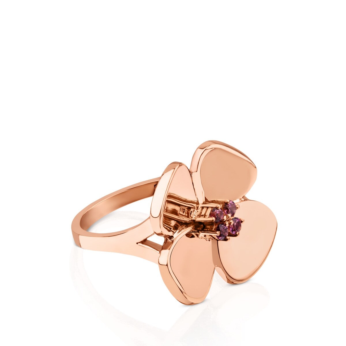 ATELIER Flor Ring in rose Gold with Rhodolites
