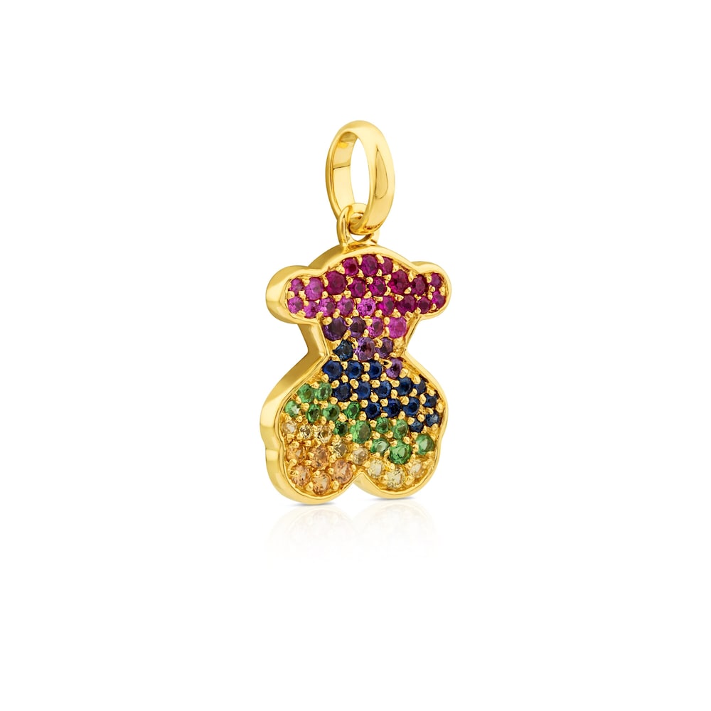 Zawieszka Tous Icon Gems z ż&oacute;łtego złota z szafirami