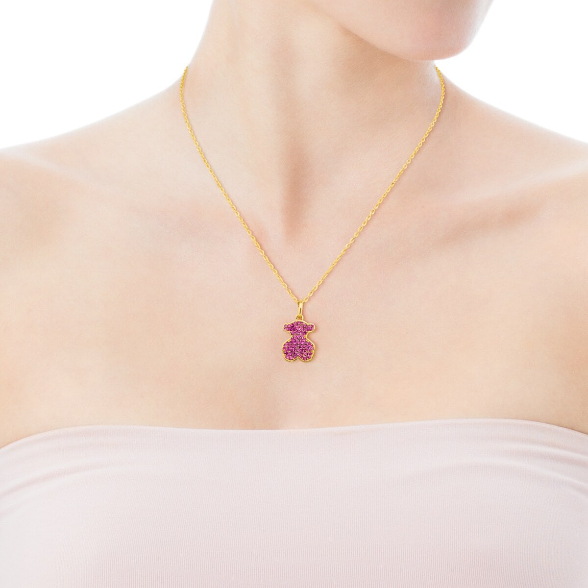 Gold Icon Pendant with Ruby