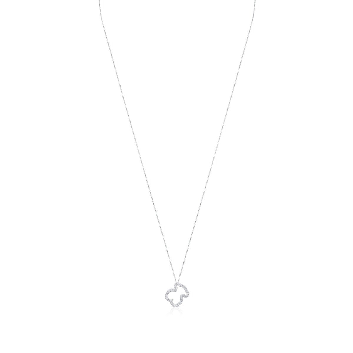 White Gold TOUS Icon Gems Necklace with Diamonds 1,15cm Bear motif