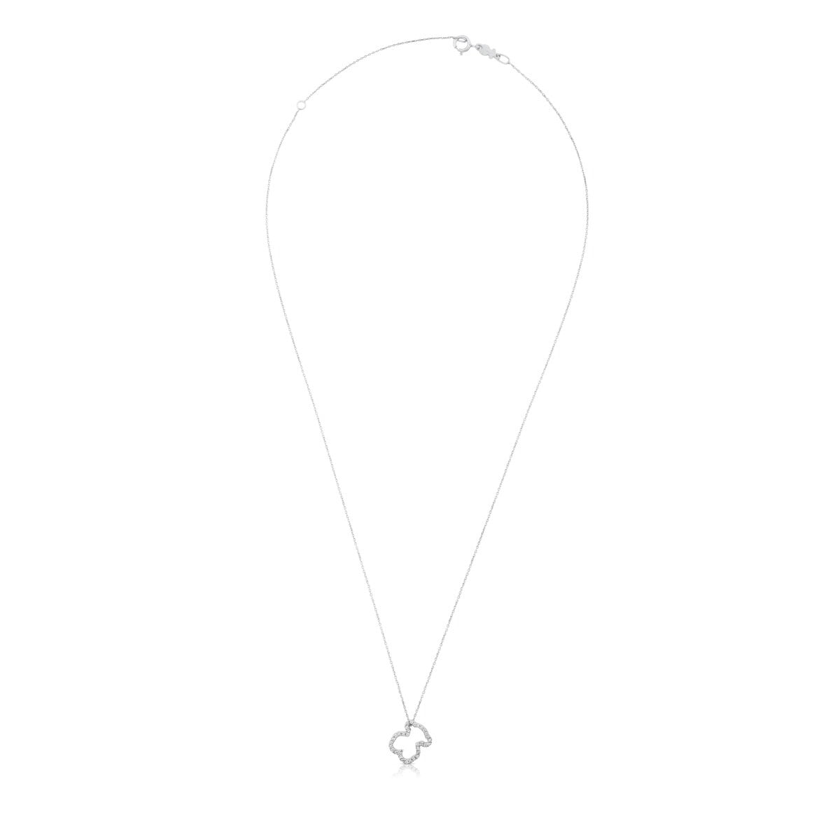 White Gold TOUS Icon Gems Necklace with Diamonds 1,15cm Bear motif