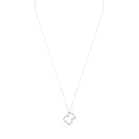 White Gold TOUS Icon Gems Necklace with Diamonds 1,6cm Bear motif