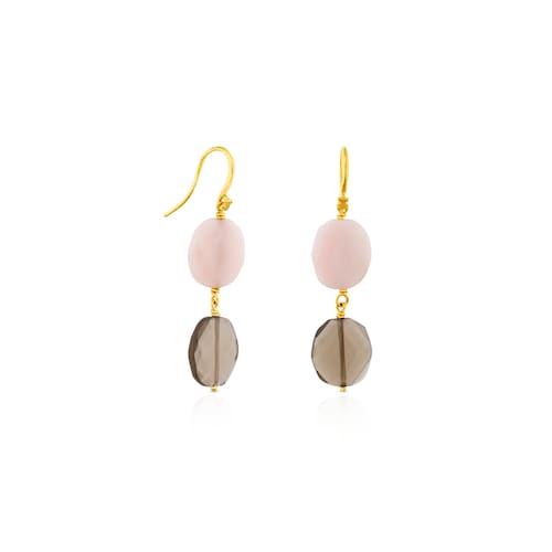 Vermeil Silver Terra Earrings with Opal and Quartz image number 0